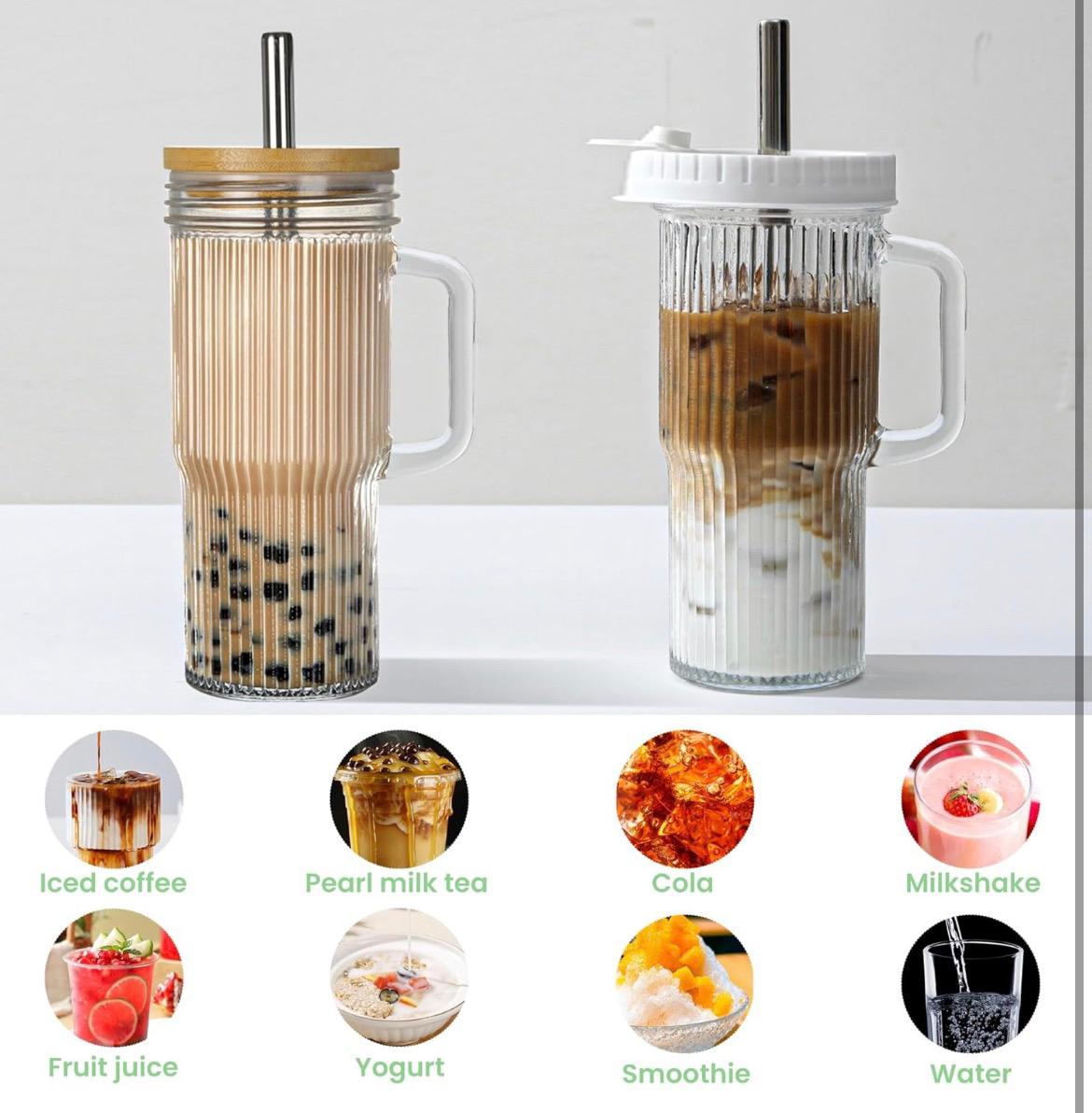 Novia Ribbed Glass Tumbler