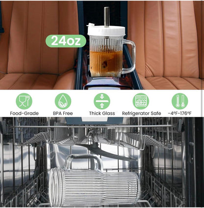 Novia Ribbed Glass Tumbler